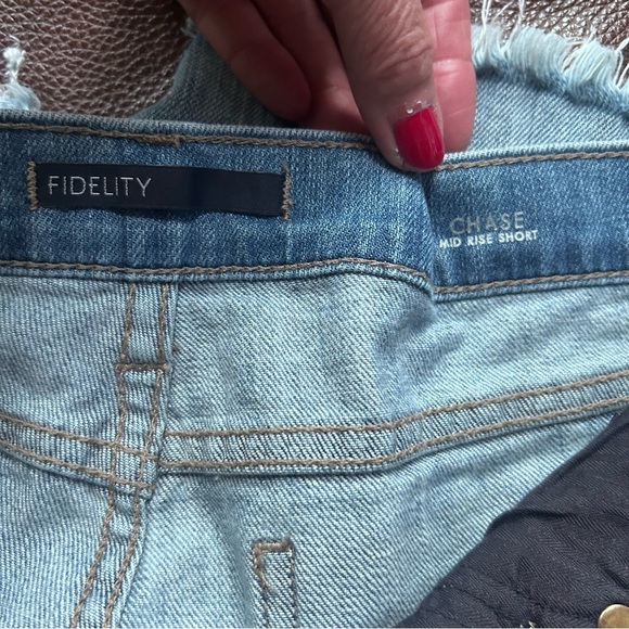 Fidelity Mid Rise Indigo Denim Chase Shorts Size 29 - Picture 9 of 11